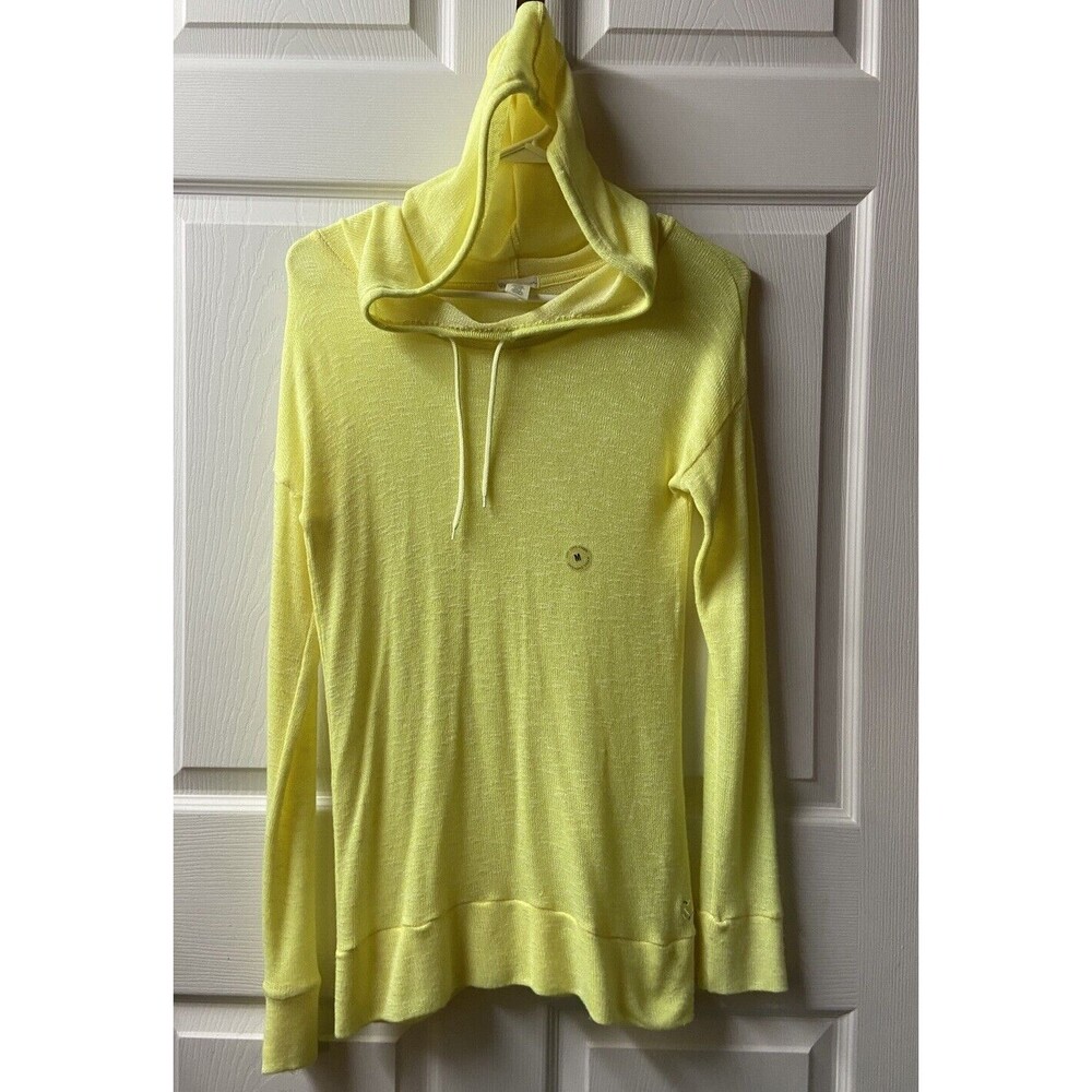 Aeropostale Sweater  Womens  Medium Hooded Knit  Neon Yellow NWT